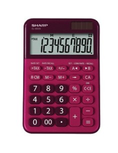 Calcolatrice da tavolo, EL M335 10 cifre, colore rosso
