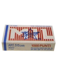 Zenith confezione 1000 Punti  515  24/6 acciaio naturale