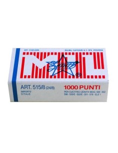 Zenith confezione 1000 Punti 515  24/8 acciaio naturale
