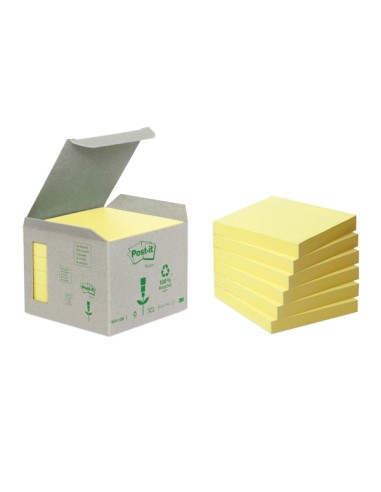 Blocco Post it® Notes Green 76 x 76 mm giallo 100 fogli carta riciclata (conf. 6)