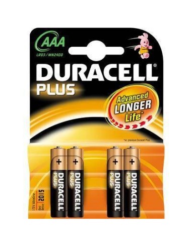 Duracell confezione da 4 pile ministilo Plus AAA