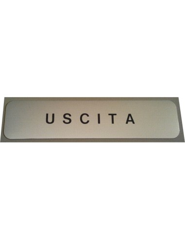 Markin targhetta adesiva alluminio USCITA