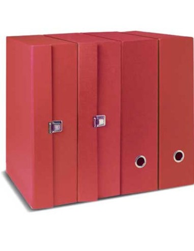 Portaprogetti carta antimpronta c/fibbia metallo dorso 10 rosso (CONF.6 PZ.)