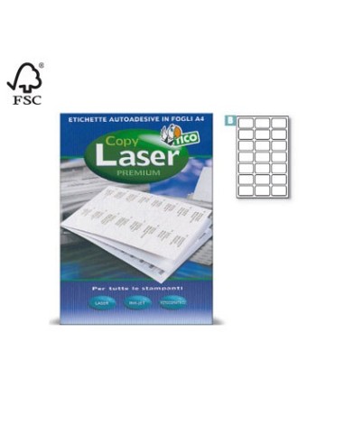 Etichette stampa laser e inkjet angoli arrot. mm 63,5x38,1( ff100)