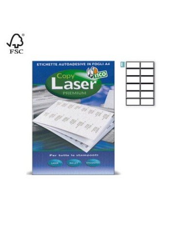 Etichette stampa laser e inkjet con margini mm105x48 (ff100)