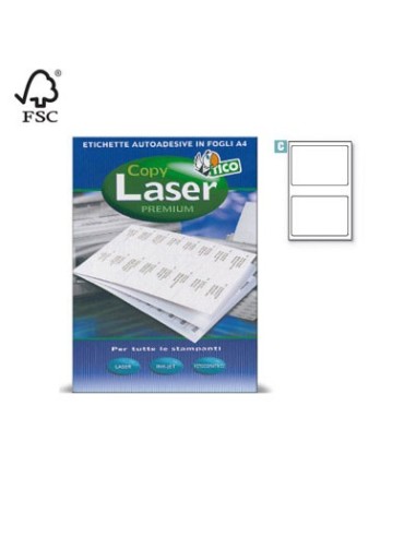 Etichette stampa laser e inkjet angoli arrot. mm200x142 ( ff100)