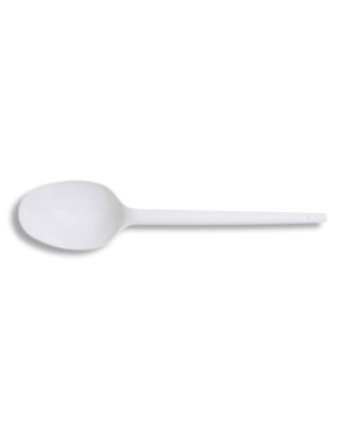 Cucchiaio super resistente in plastica bianca (conf. 100)
