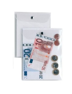 Busta con bottone trasparente cm 15x21