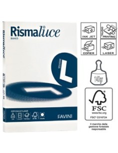 Carta RISMALUCE 140 GR A3 bianca ( 200 fogli )